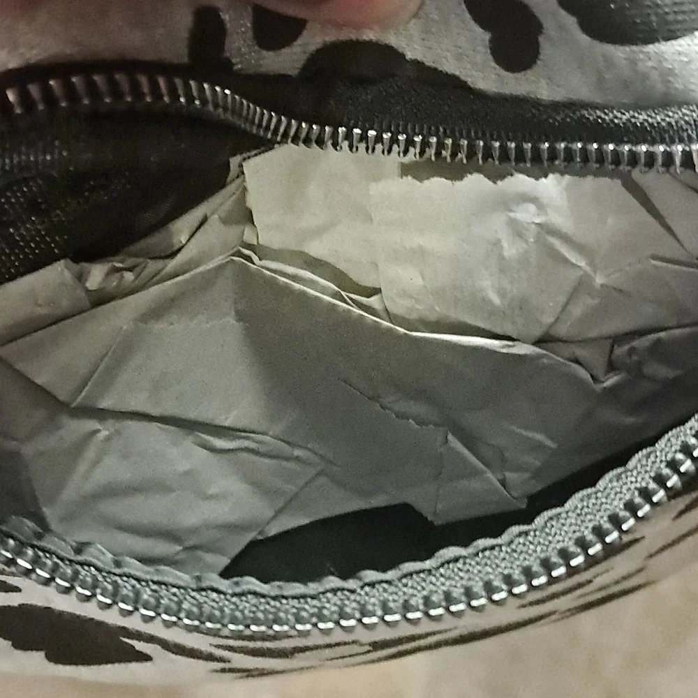 Rachel Zoe Sling/Crossbody Bag Fanny Pack Animal Print Metallic Silver